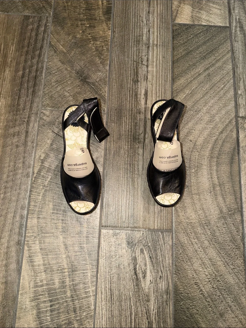 Fly London Black 2.5” Wedge Sandals with Ankle Strap
